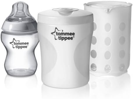 Tommee Tippee Closer to Nature Single Baby Bottle Compact Steriliser Free Bottle