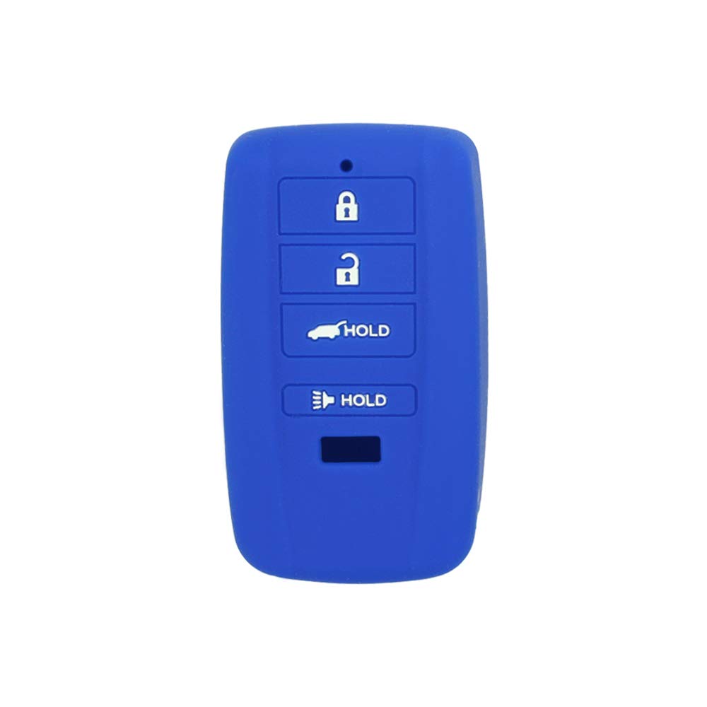 BROVACS Silicone Cover Protector Case Holder Skin Jacket Compatible with ACURA MDX RDX RLX ILX TLX 4 Button Smart Remote Key Fob CV2221 Deep Blue