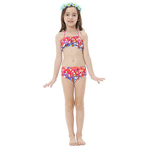 image for GALLDEALS Mermaid for Swimming Girls Swimsuit Princess Bikini Set Bath