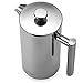 X-Chef French Press Coffee Maker 304 Stainless Steel Coffee Press Double-Wall & 3-Layered Filtration with 3 Extra Filter Screen for Home Office (50oz/1500ml)