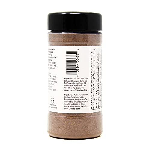 BADIA BLACK GARLIC SEASONING, 6 OZ – RICH, SAVORY & UMAMI FLAVOR FOR MEAT, SEAFOOD AND VEGETABLES