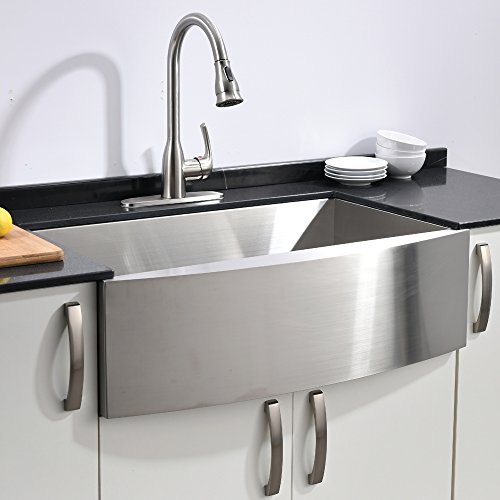 Hotis Commercial Stainless Steel 30 Inch 16 Gauge10 Inch Deep Drop In Undermount Single Bowl Farmhouse Apron Front Kitchen Sink, Deep Basin Sink with Drain and Dish Grid - Thumbnail 5