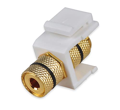 DCFun Speaker Binding Post Banana Keystone Jack Inserts Connector for Wallplate - Pack of 4 - Thumbnail 2