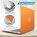 IBENZER Compatible with Old Version MacBook Air 13 Inch Case (2017-2010 Release), Models: A1466/A1369, Plastic Hard Shell Case with Keyboard & Screen Cover for Mac Air 13, Orange, A13OR+2