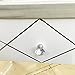Fu Store 10pcs 40mm Diamond Shape Clear Crystal Glass Cabinet Knob Cupboard Drawer Pull Handle (40mm)