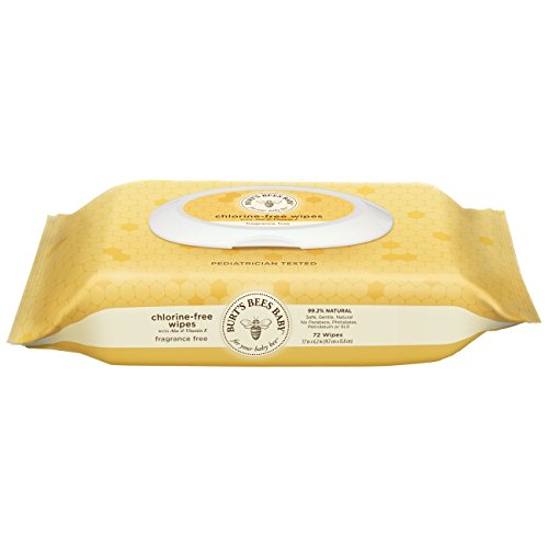 Burt's Bees Baby Chlorine-Free Wipes, 72 Count (Pack of 6)