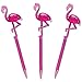 Food Pick and Cocktail Garnish Stick, Reusable Plastic Drink Sticks, 72 Fun Food Picks, Use as a Cocktail Stick or Fancy Toothpick, Luau, Hawaiian Party and Pink Flamingo Decorations, 4.5 inch