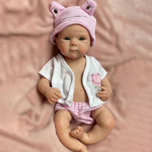 Gileutay 13in Silicone Doll Full Body Soft Girl Reborn Baby Dolls That Looks Like Real Newborn Baby Dolls