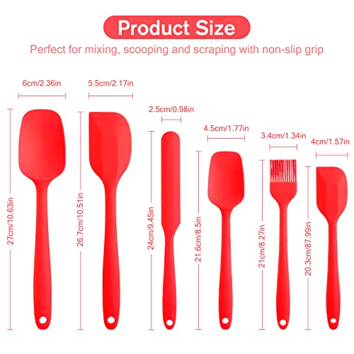 Silicone Spatulas Set, Kitchen Rubber Spatulas for Baking, Cooking,Heat