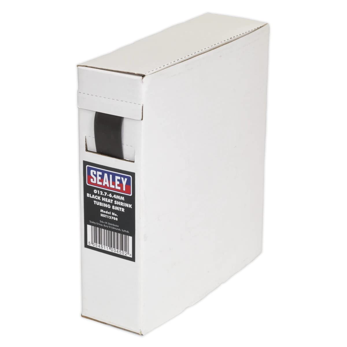 Sealey HST12708 Heat Shrink Tubing Black Ø12.7-6.4mm 8mtr