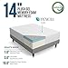 LUCID 14 Inch Medium-Plush Ventilated Gel Bamboo Charcoal Infused Memory Foam Bed Mattress Conventional, California King
