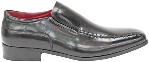G0430a Mens Lambretta Black Leather Formal Dress Loafers Shoes Size Uk 6 Amazon Co Uk Shoes Bags