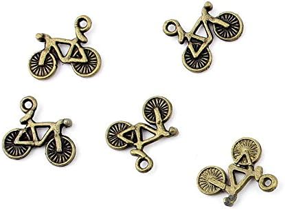 Price per 40 Pieces Antique Bronze Jewelry Making Charms Findings Supplies 72095 Bicycle Bike Craft Ancient Repair Lots DIY Pendant Vintage