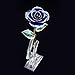 ZJchao Shaped Acrylic Rose Display Stand, Single Real Rose Flower or 24K Artificial Flower Transparent Base Rose Shelf Support Room Decoration(Shaped)
