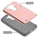 LG G3 Case, RANZ Grey with Rose Gold Hard Impact Dual Layer Shockproof Bumper Case For LG G3 VS985 D850 D830 D851
