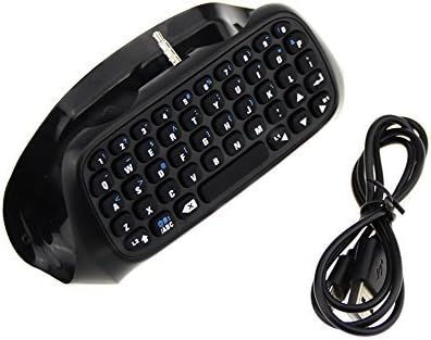 Amebay PS4 Wireless Mini Bluetooth Keyboard for Six Axis DualShock Controller for PS4 (Black)