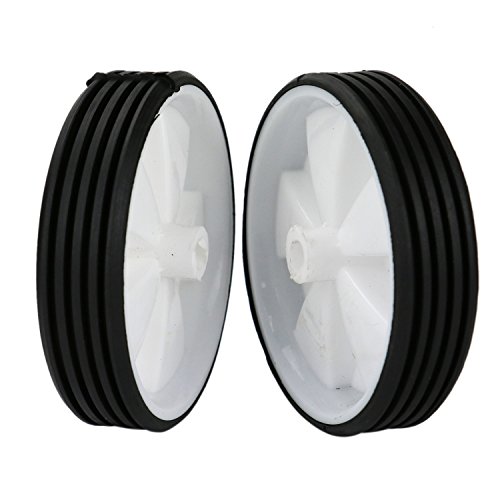 Vumdua 1 Pair Kids Bike Spotter Stabiliser Training Replacement Wheels for 12-20 Inch Bicycle White - Thumbnail 4