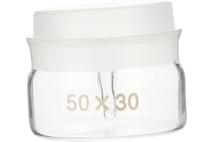 MUSISALY Glass Weighing Jar with Synthetic Material for Sample Storage Container in Classrooms