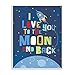 Stupell Industries I Love You Moon and Back Rocket Ship Wall Plaque, 10x15, Design by Artist Stephanie Workman Marrott