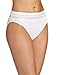 Warner's Women's No Pinching No Problems Lace Hi Cut Brief Panty, White, 7 (Large)