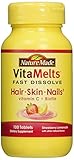 Nature Made VitaMelts Fast Dissolve Hair Skin & Nails (Biotin 2500 mcg + Vitamin C 60 mg) 100ct