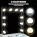 Hollywood Style LED Vanity Mirror Lights Kit, 10 Dimmable Bulbs with 3 Color Lighting Modes Makeup Mirror Lighting Fixture and Memory Function for Vanity Table Set, Bathroom Dressing Room