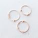 Nose Rings, Rose Gold Over Sterling Silver, Set of Three, Balinese Tribal Style Hoop, Lip,Eyebrow,Body Piercing