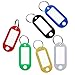 SENHAI 12 pcs Wristband Keychains & 6 pcs Key Tags, Plastic Coil Stretch Elastic Spring Spiral Bracelet Key Ring for Gym Pool ID Badge, Plastic ID Tags with Label Window for Keychain Pet Luggage Bag