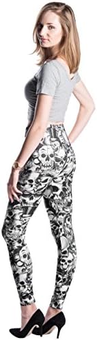 Gothic Skulls Design Women’s Full Length Legging Tights