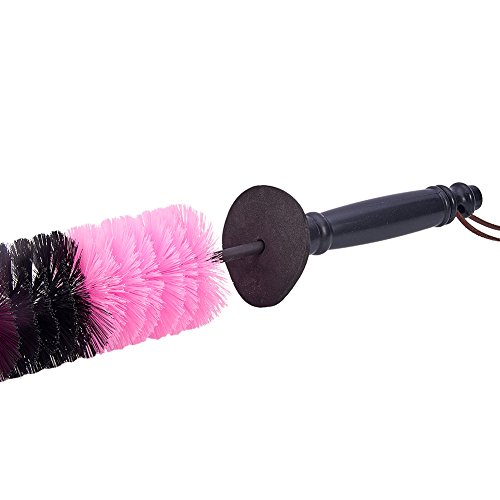 Jscarlife Universal Car Auto Motorcycle Wheel Tyre Tire Rim Hub Long Brush Scrub Cleaning Washing Tool Pink