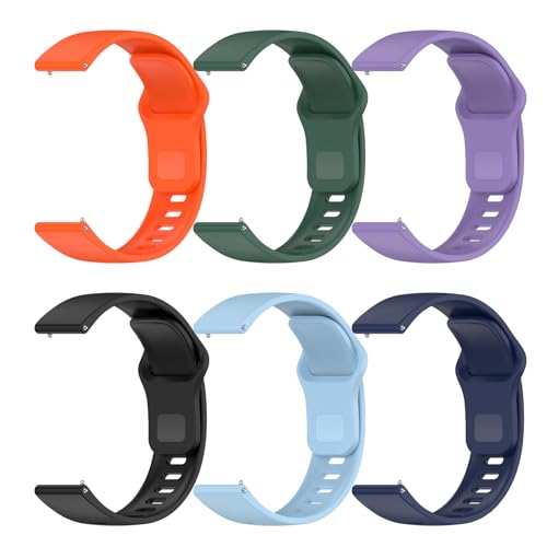 BDIG Strap Compatible with Xiaomi Watch Xiaomi Redmi Watch 5 Active/5 Lite Bracelet, 6 Pieces Soft Silicone Sports Bracelets Compatible with Redmi Watch 5 Active Men Women