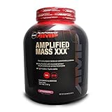 GNC Pro Performance AMP Amplified Mass XXX Weight Gainer, Strawberry, 6 Pound