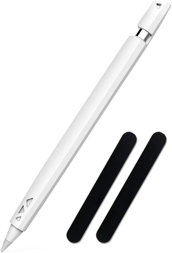 Magnetic Sleeve Apple Pencil,Silicone Case Holder Lip,Protective Shell Cover Grip Cap iPad Pro Pencil,Protects Apple Pencil from Shock Damage, Scratches, Dirty Slips, White