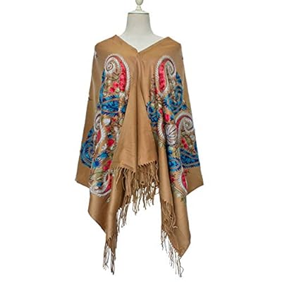 Women's Embroidered Pattern Tassel Large Shawl Scarf Women's Embroidered Pattern Tassel Large Shawl Scarf