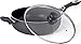 Nonstick Jumbo Cooker/Sauté Pan Grey 11 inches - Deep Frying Pan Cookware with Glass Lid - Dishwasher Safe by Utopia Kitchen
