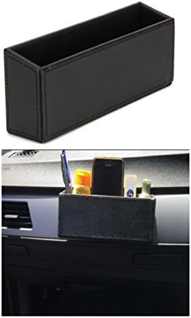 Slim Car Pocket Organizer - Premium PU Leather Vehicle Organizer - Front Seat Organizer - Car Caddy Interior Car Accessories ( BIack)