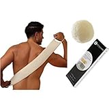 Excellent Loofah Back Scrubber with Konjac Sponge Effectively Exfoliate Leaving Clean Smooth Skin the Ultimate Back Scrubber for Men and Women King of Back Scrubbers