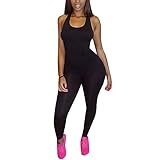 Women's Basic Sleeveless Tank Jumpsuit Bodycon Long Pants