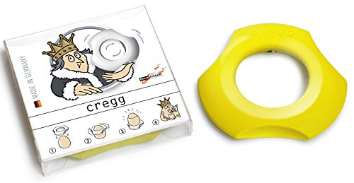 cregg 3-in-1 Egg Topper - Yellow – Egg Cracker, Cup & Serving Ring – Made in Germany – For Soft & Hard Boiled Eggs – Egg Shell Opener – Kitchen Gadget & Gift for Breakfast Lovers
