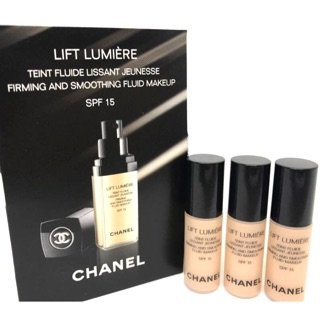 Lot of 3: CHANEL Lift Lumiere Fluid Foundation SPF15 2.5ml each~ Shade 20  Clair