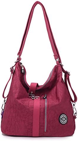 Travel School Backpack Daypack Bag - Fashion Waterproof Fashion Light Weight School Daypack Crossbody Shoulder Bags for Women Men Unisex (Dark Red)