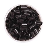 UQ 1000 PCS 3.5mm Dark Brown Color Copper Tubes Beads Locks Micro Rings for Hair Extensions