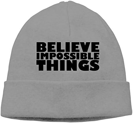 SHEAN Mens Believe Impossible Things Head Caps DeepHeather