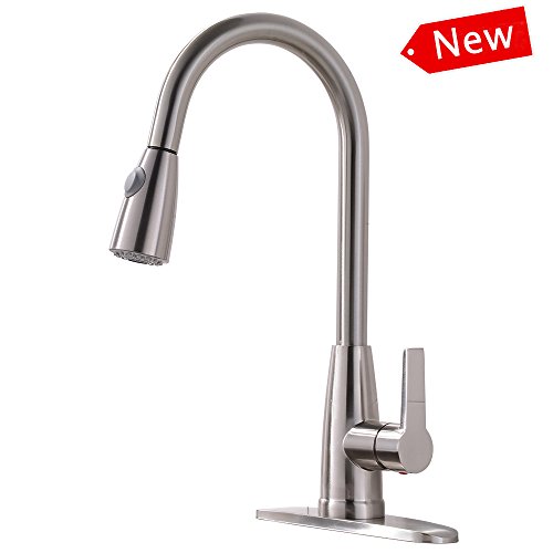 Commercial modern lead free pull down single handle sin…
