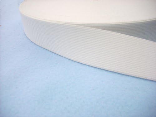 Flat Knitted Corset Elastic 217 - White 1 1/2"