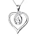YFN Sterling Silver Heart Pendant Necklace Engraved 