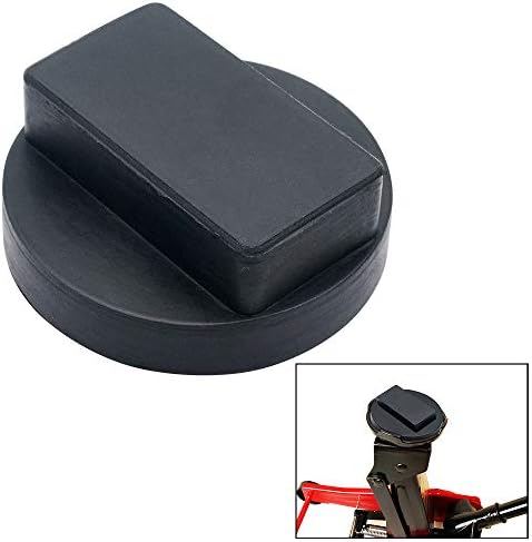 HugeAuto Rubber Trolley Jack Pad Universal Slotted Frame Hoisting Support Tool,Black,61X23 MM