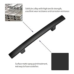 homdiy 10 Pack 3in Matte Black Cabinet Pulls