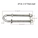 Amarine-made Stainless Steel Marine Boat Stern Bow Eye Tie Down U Bolt (1/2-Inch and 3/8-Inch Optional) (Silver, 1/2