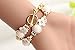 Cokoo Fashion Style Pearl Chain Bracelet Women's Fashion Wrap Wrist Watch White